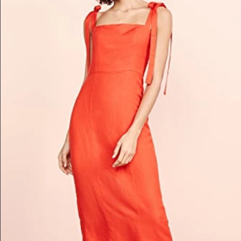 capulet Camille midi dress in tangerine